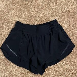 Navy lululemon hotty hot shorts